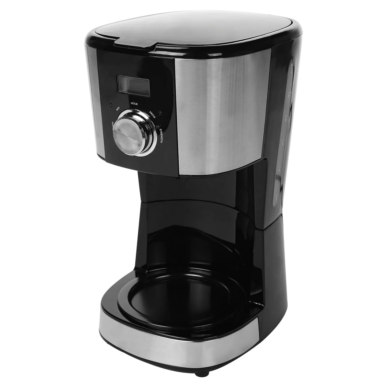 12 Cups Coffee Maker with Reusable Filter, Programmable Drip Multiple Brew Strength