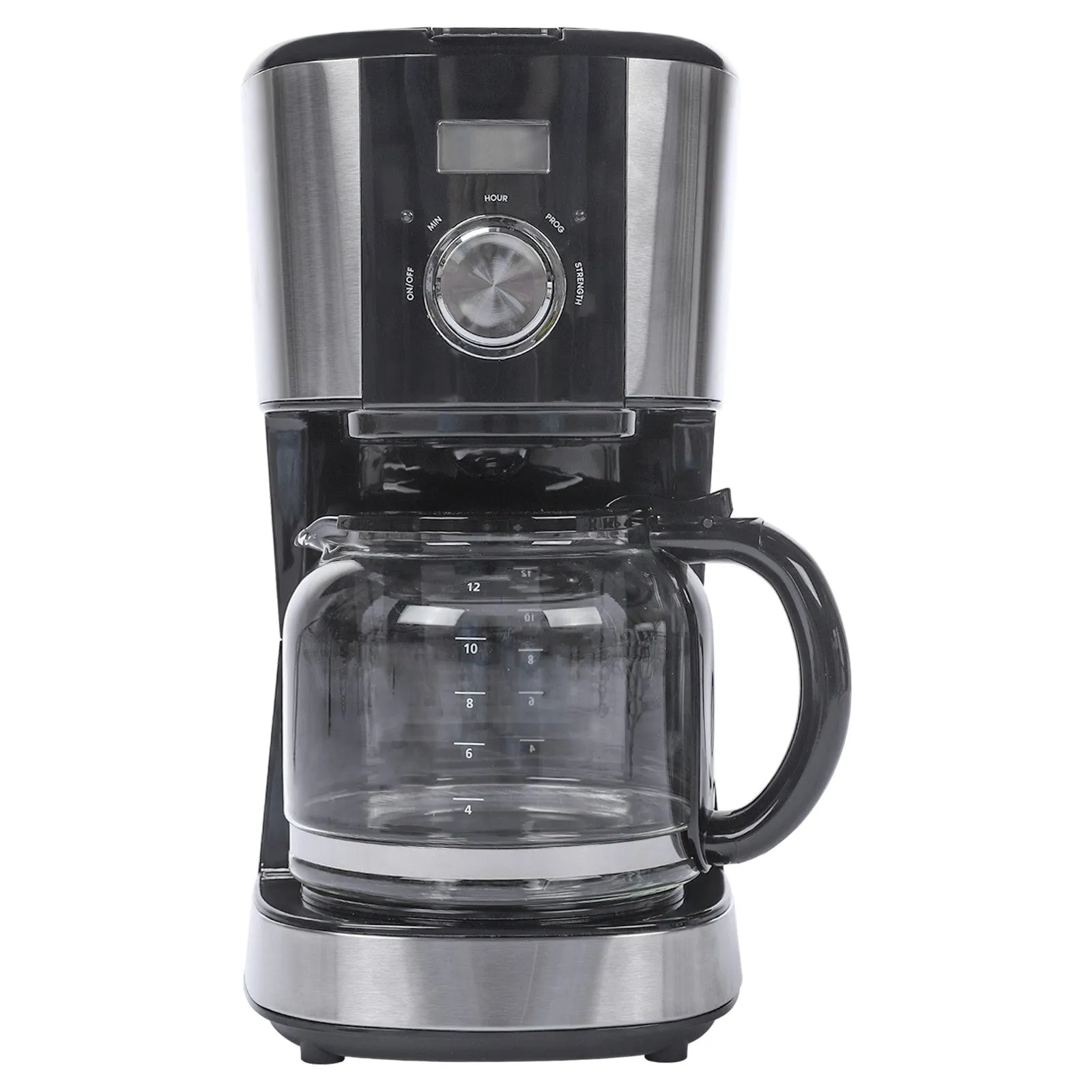 12 Cups Coffee Maker with Reusable Filter, Programmable Drip Multiple Brew Strength