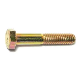 1/4"-28 x 2-1/2" Zinc Plated Grade 8 Steel Fine Thread Hex Cap Screws