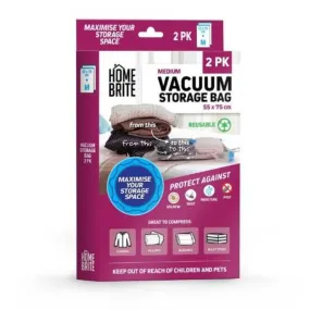 2 Pack Medium Vacuum Storage Bags - 55cm x 75cm