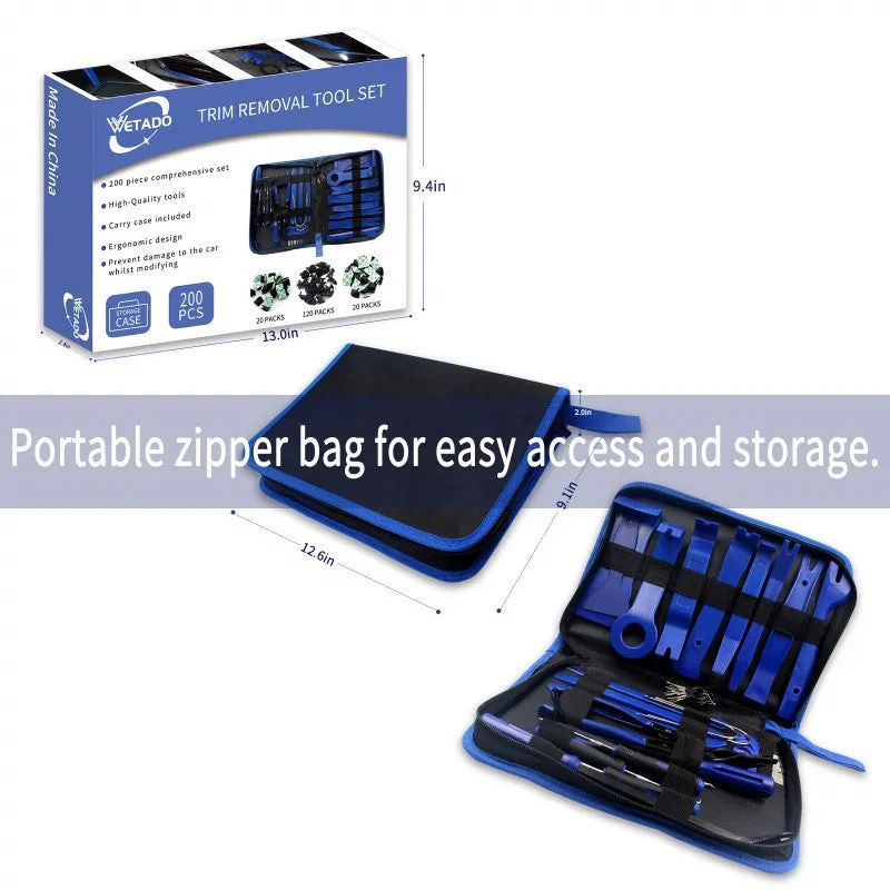 200Pcs Car Trim Removal Tools Kit