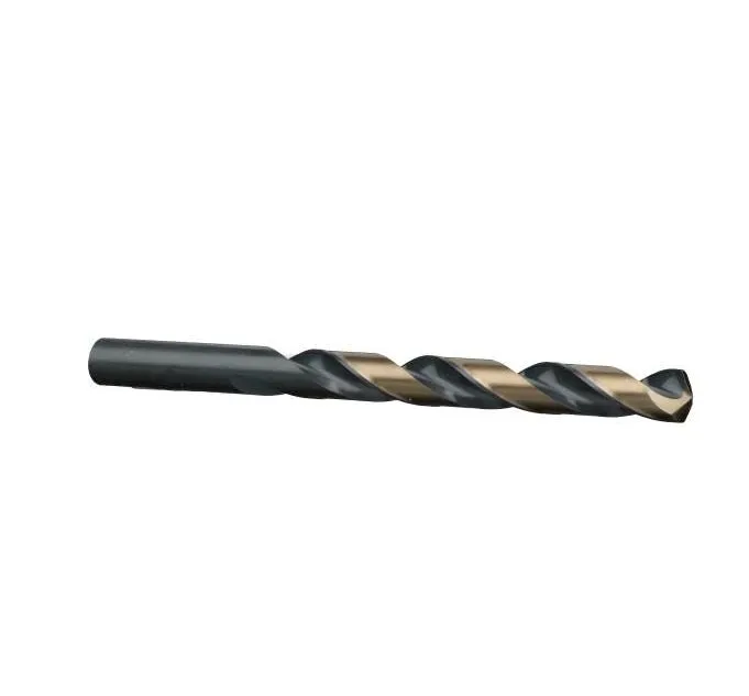 #28 Wire Size Jobber Length Drill Bit - Black and Gold - Split Point - 12 Pack