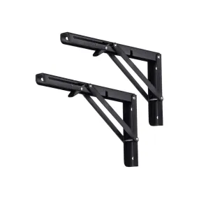 2pcs Space Saving Wall Mounted DIY Folding Shelf Brackets-30x16cm