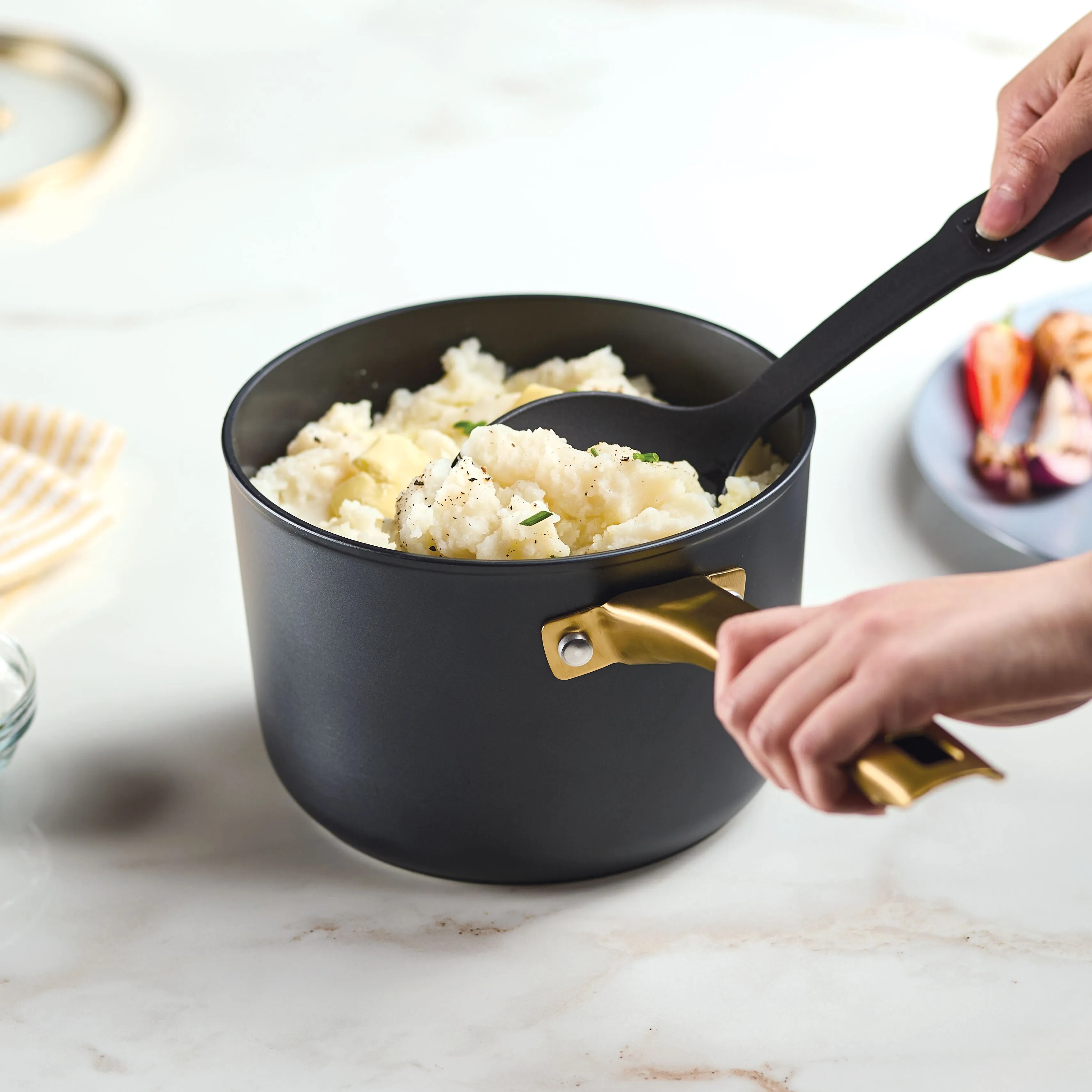 3-Quart Ceramic Nonstick Saucepan with Lid