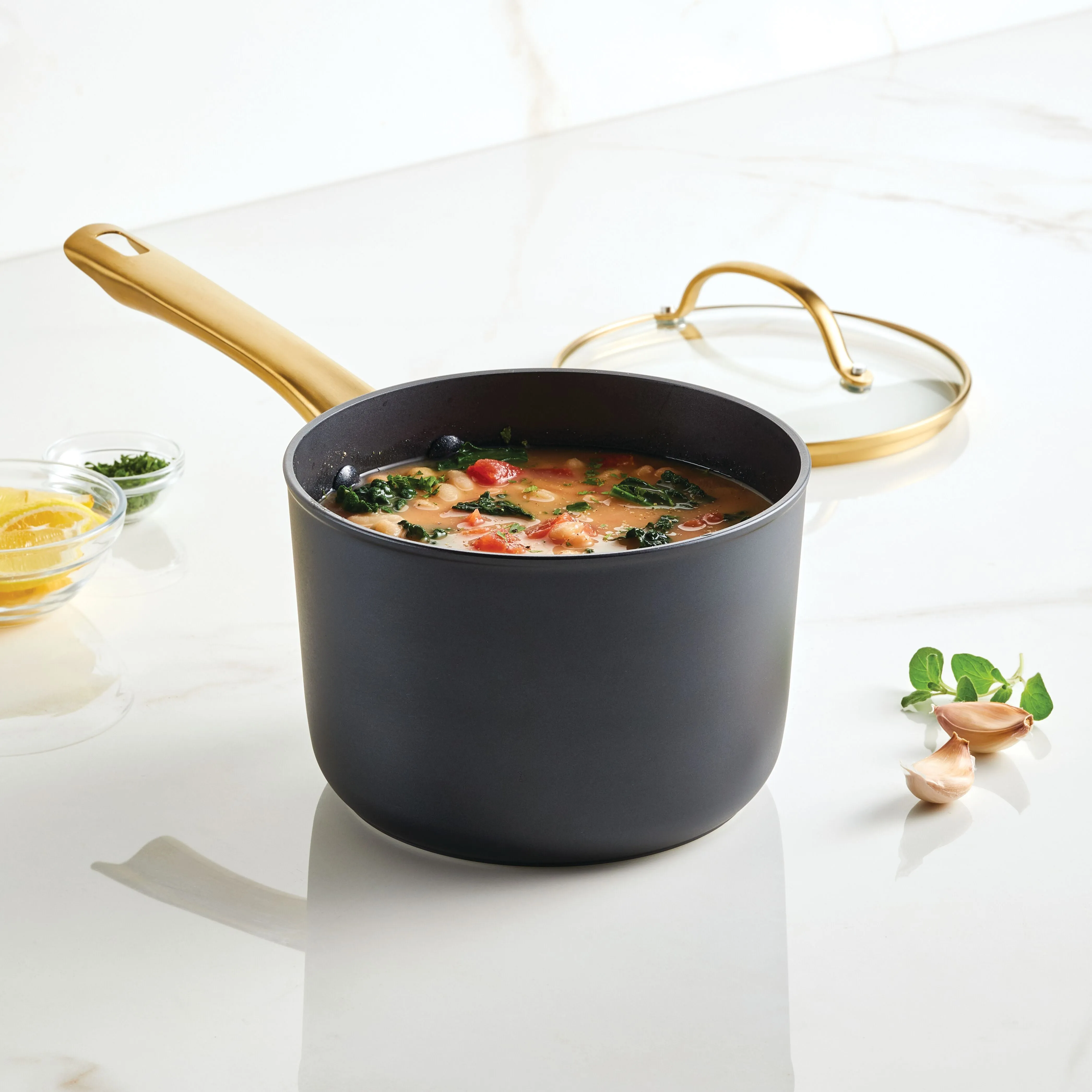 3-Quart Ceramic Nonstick Saucepan with Lid