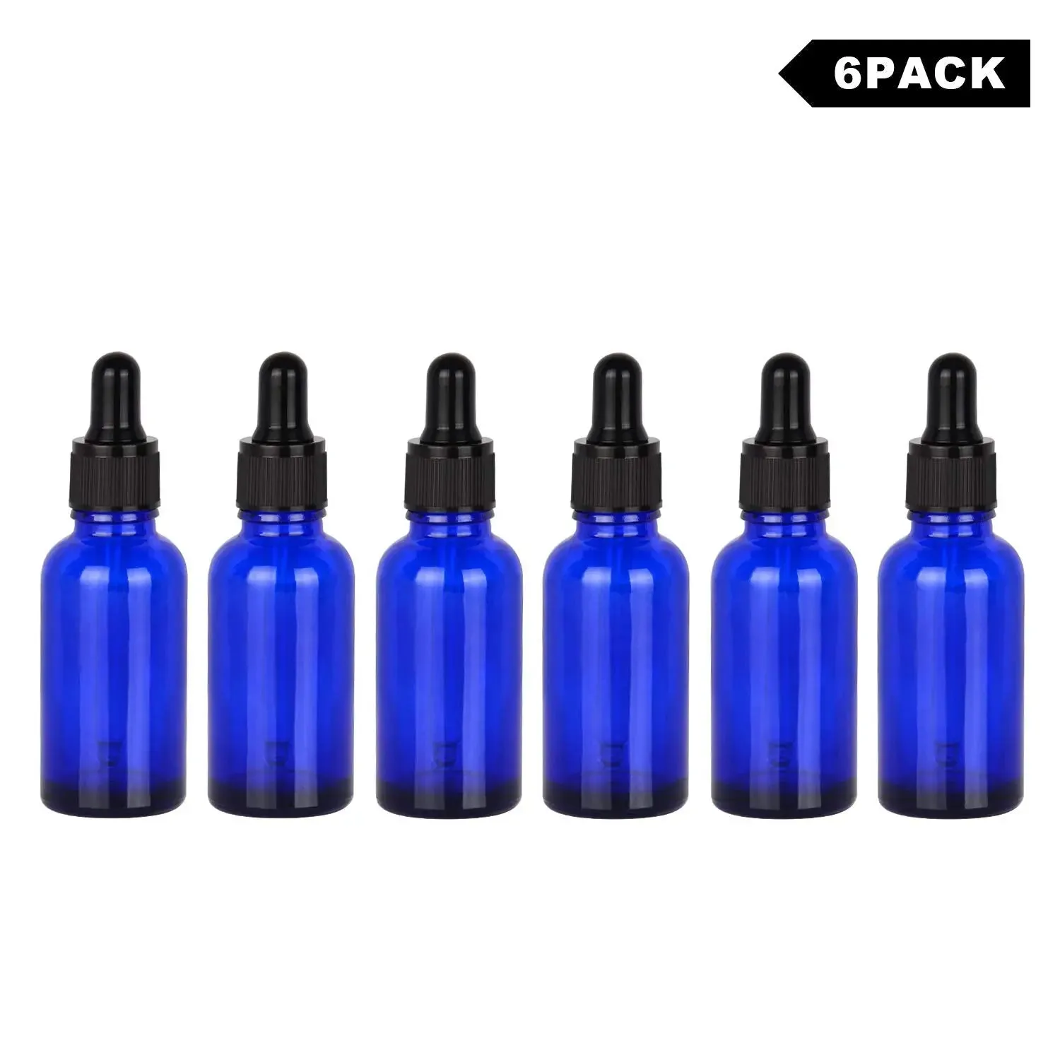 30 ml Cobalt Dropper Bottle, Glass Dropper with Inner Plug and Label