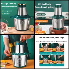 3L STAINLESS STEEL ELECTRIC MULTIFUNCTION GRINDER