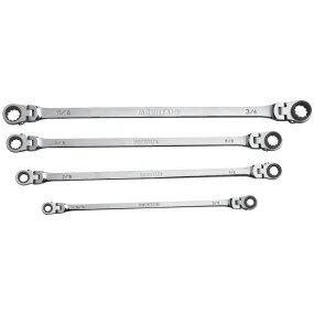 4 Piece SAE Double Box Universal Spline Ratcheting Wrench Set MTNRF7