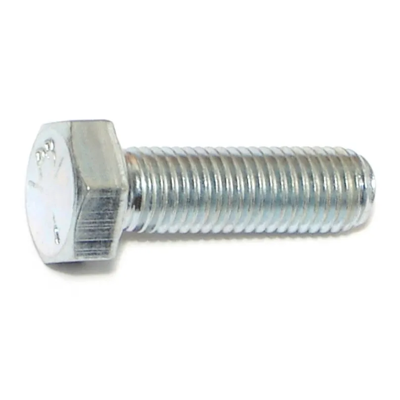 5/16"-24 x 1" Zinc Plated Grade 5 Steel Fine Thread Hex Cap Screws (10 pcs.)