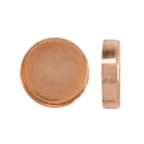 5mm Copper Bezel Round 6 pack