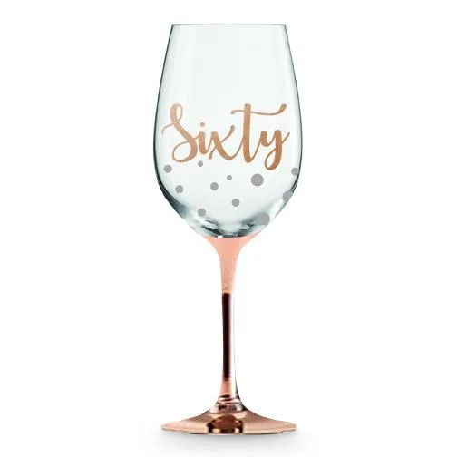 60 Rose Gold Stem Wine Glass