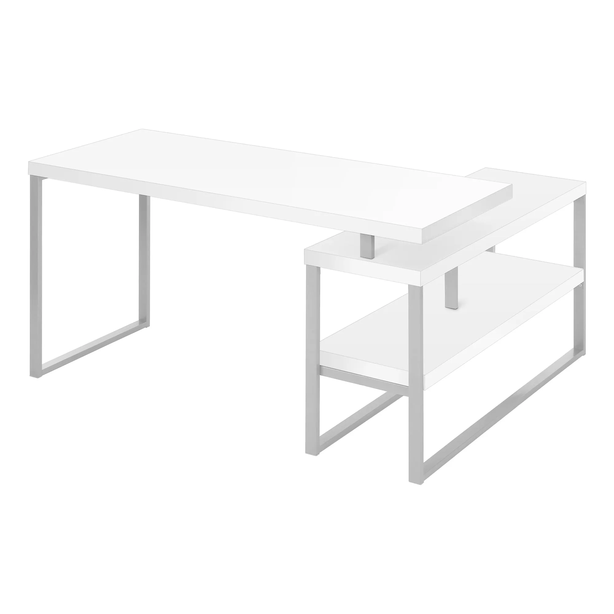 60" L-Shaped Corner Desk with Storage