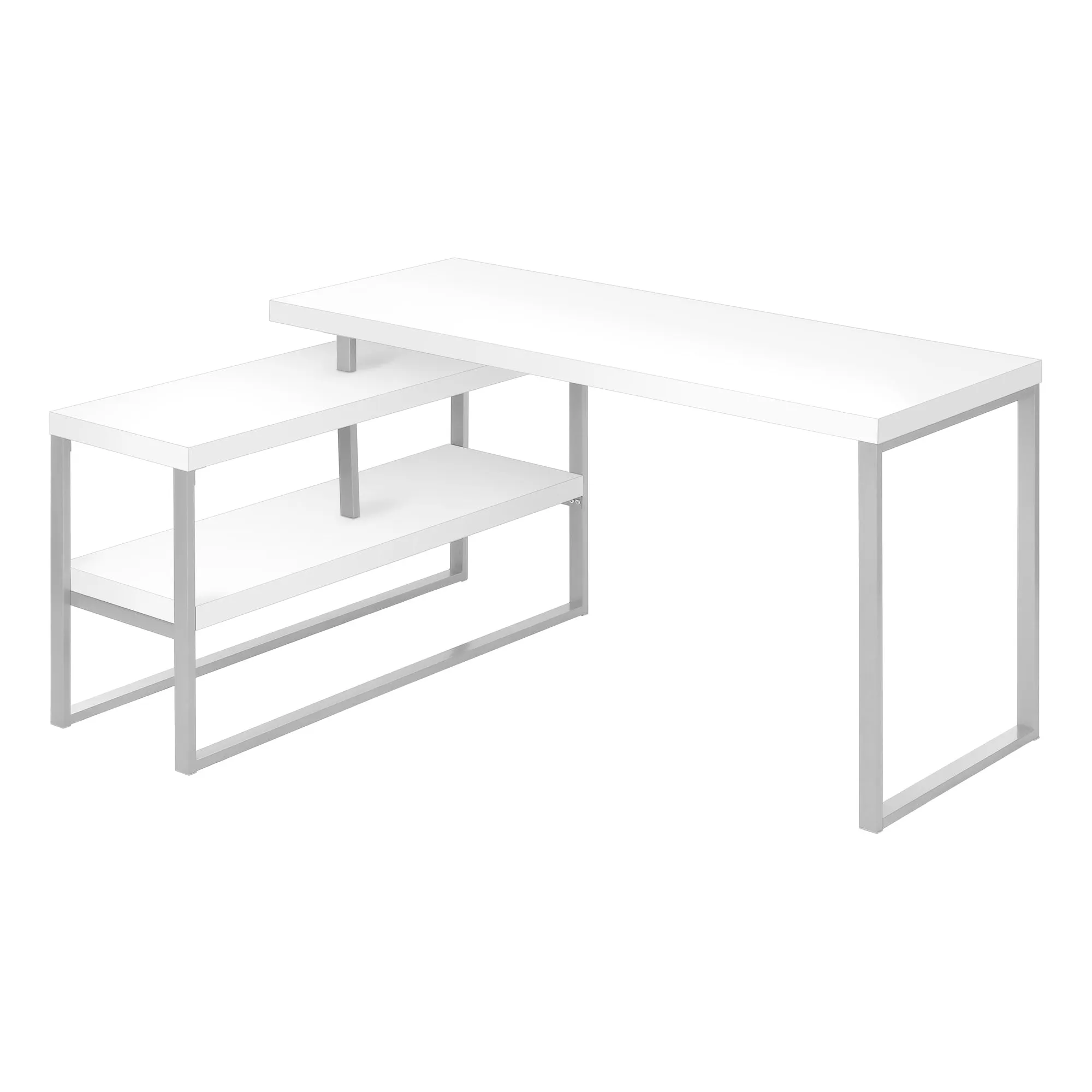 60" L-Shaped Corner Desk with Storage