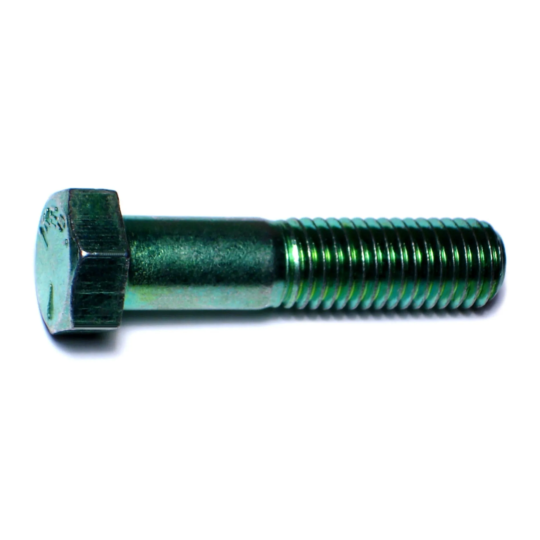 9/16"-12 x 2-1/2" Green Rinsed Zinc Grade 5 Hex Cap Screws (47 pcs.)