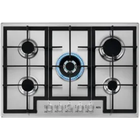 AEG HGB75400SM Gas Hob - Stainless Steel