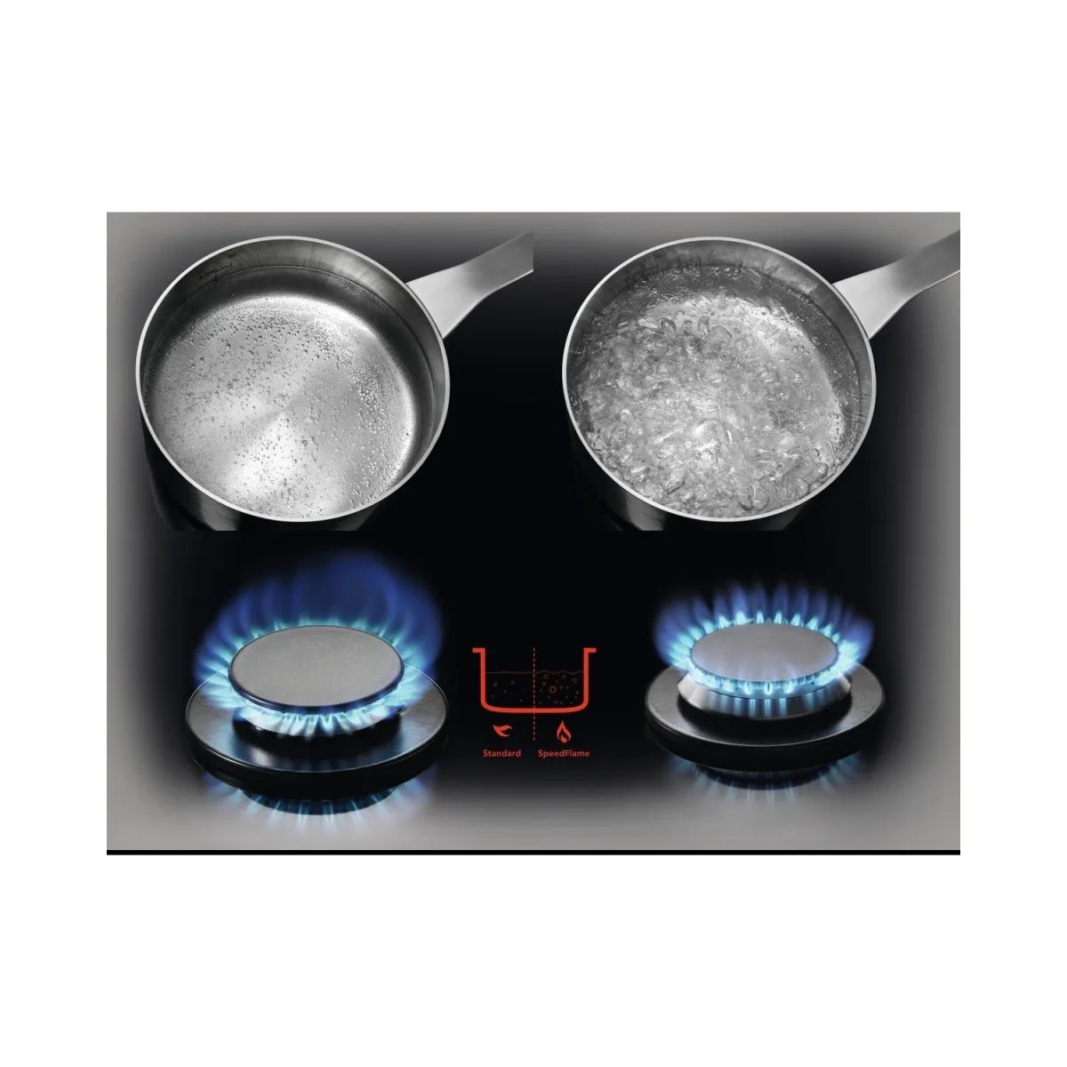 AEG HGB75400SM Gas Hob - Stainless Steel