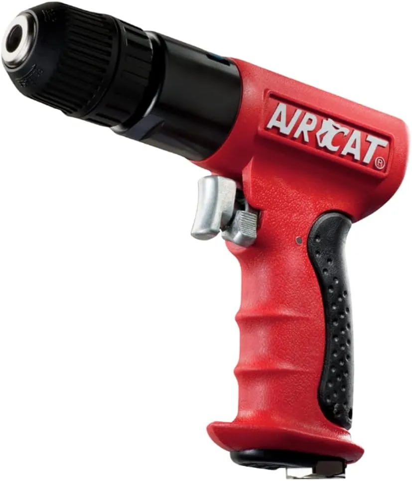 AIRCAT 4338 .6 HP 3/8-Inch Composite Reversible Drill with Jacobs Chuck 1,800 RPM