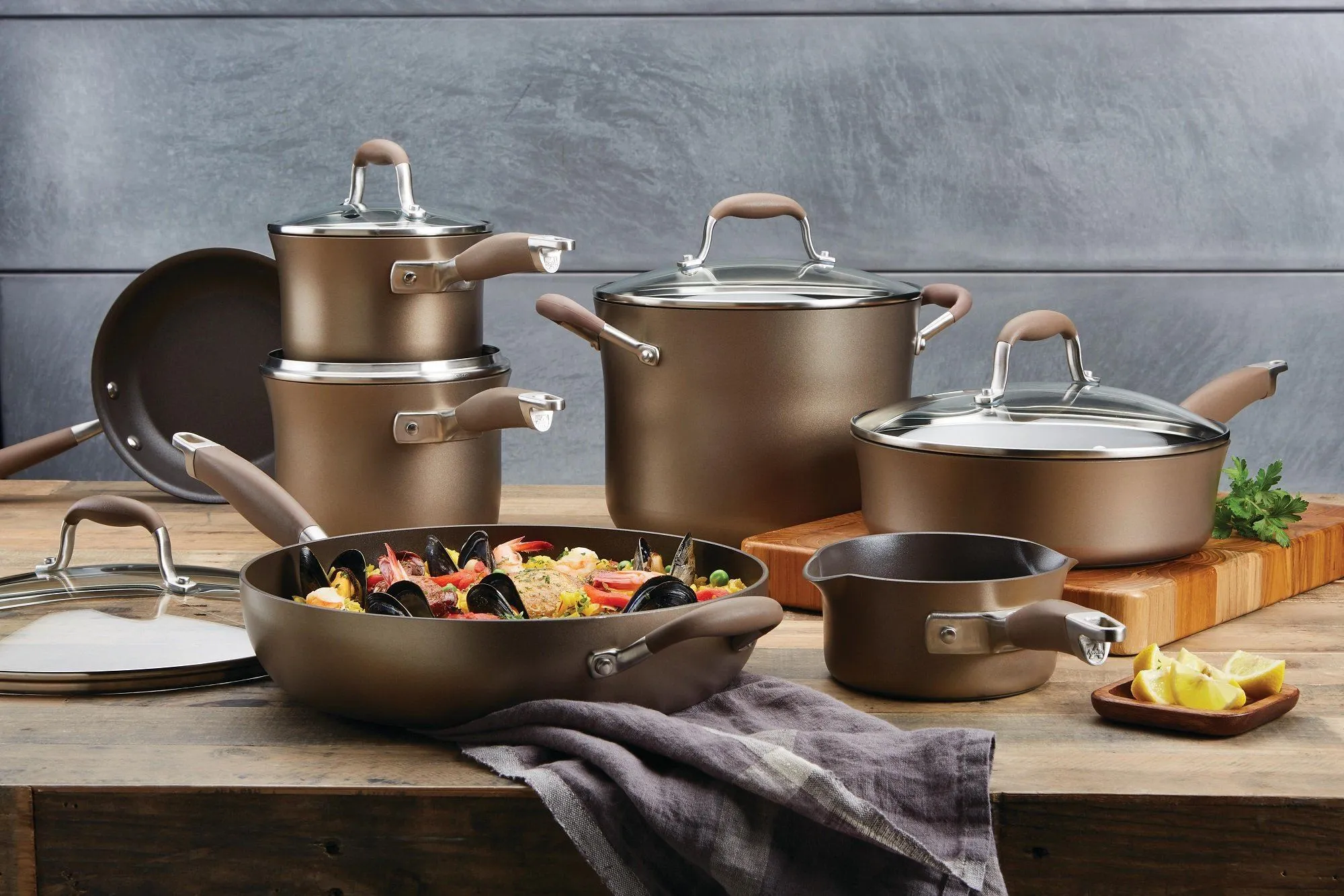 Anolon Advanced 12pc Hard Anodized Cookware Set