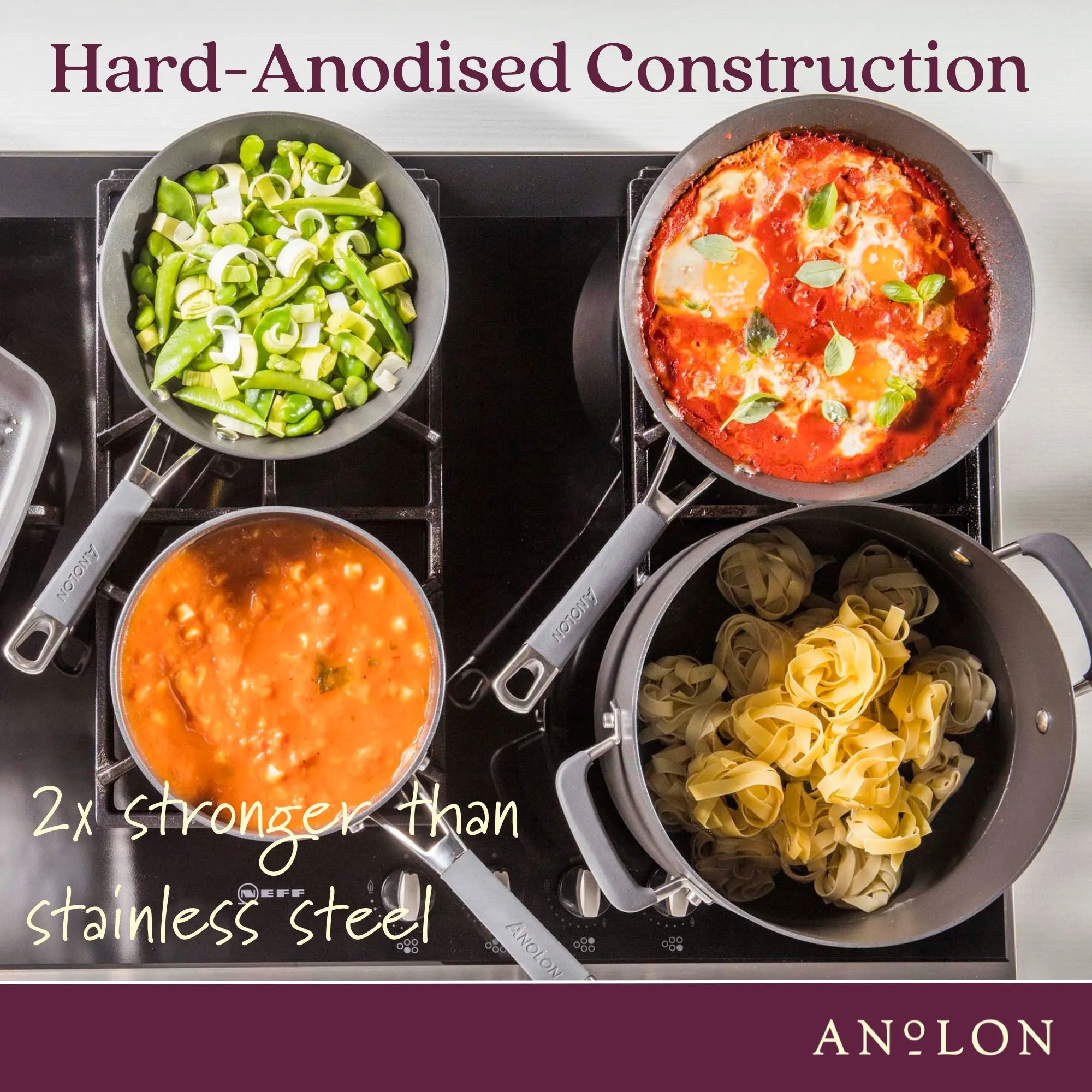 Anolon Endurance  Nonstick Induction 6 Piece Cookware Set