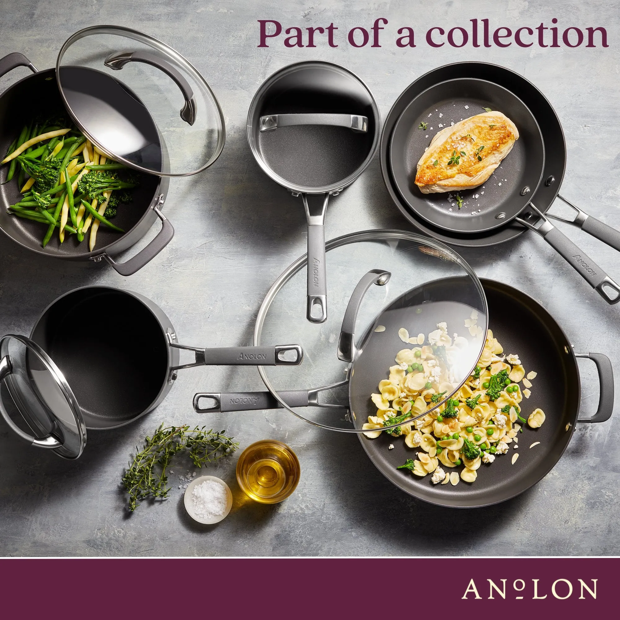 Anolon Endurance  Nonstick Induction 6 Piece Cookware Set