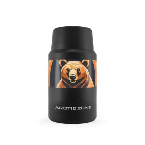 Art Deco Brown Bear, Reusable Insulated Food Storage Container with Spoon – 16.9oz