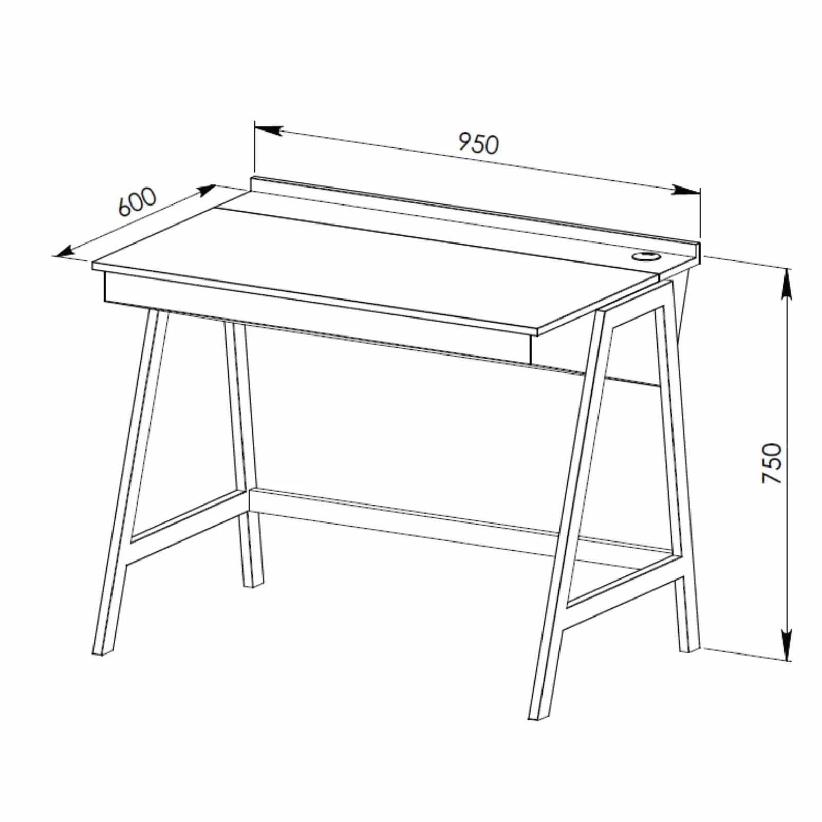 ASPECT Desk Dark Oak by Workzone™