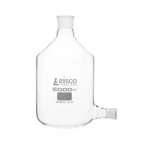 Aspirator Bottle, 5000mL - 29/32 Outlet Socket - 34/35 Top Socket - Borosilicate Glass - Eisco Labs