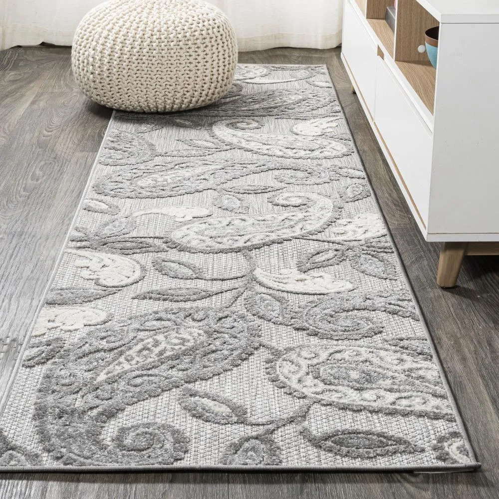 Auckland Julien Paisley High-Low Indoor/Outdoor Area Rug