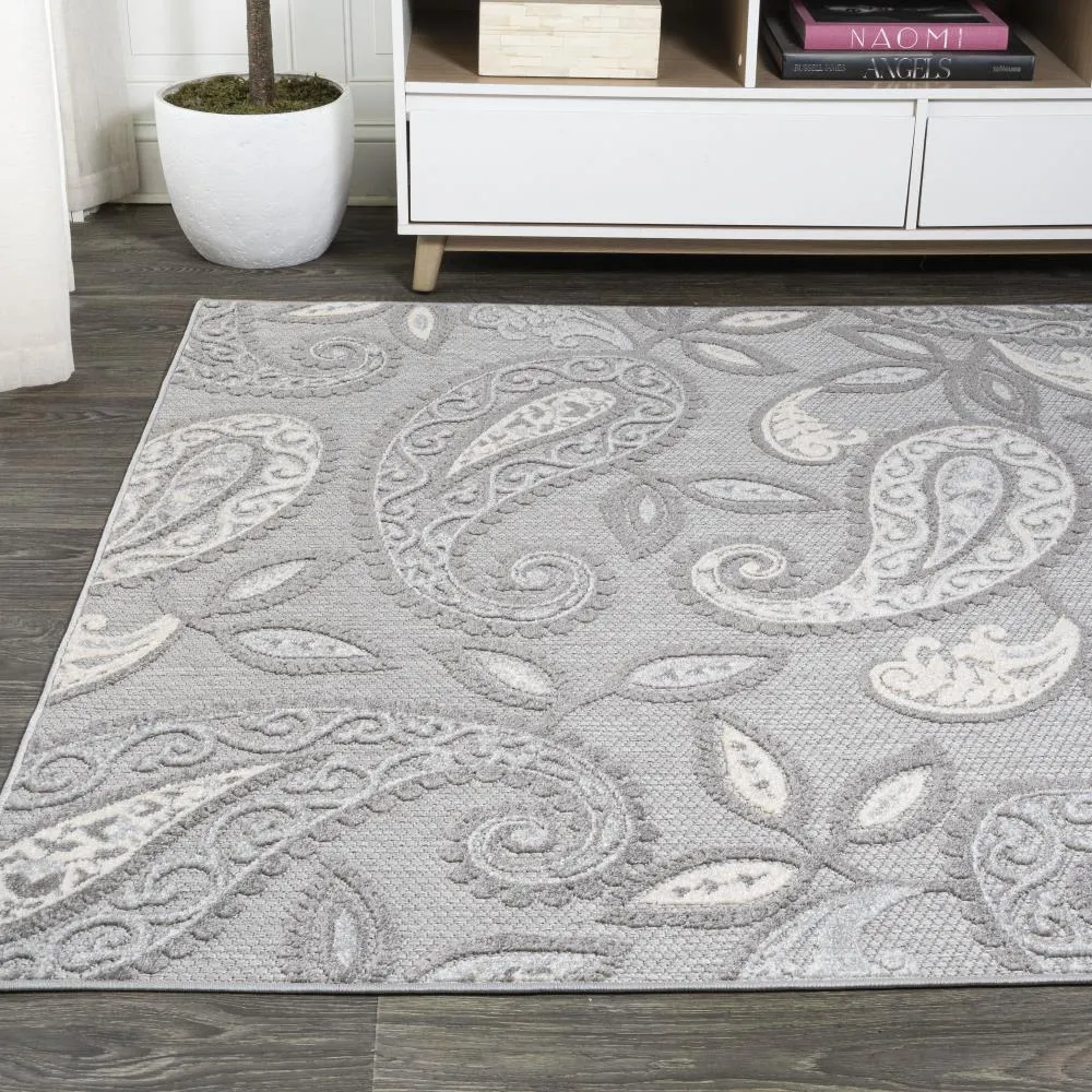 Auckland Julien Paisley High-Low Indoor/Outdoor Area Rug