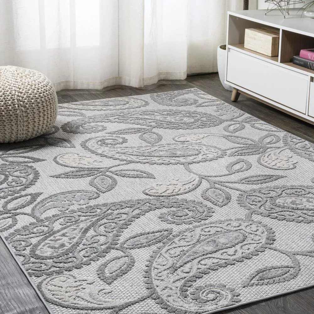 Auckland Julien Paisley High-Low Indoor/Outdoor Area Rug