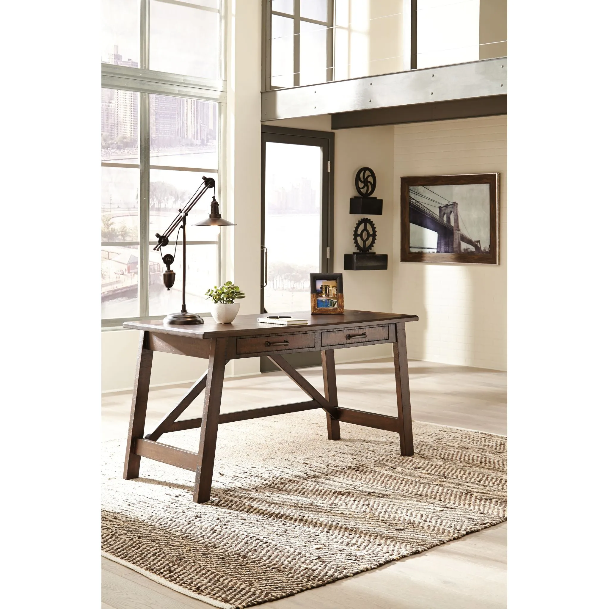 Baldridge Desk - Rustic Brown