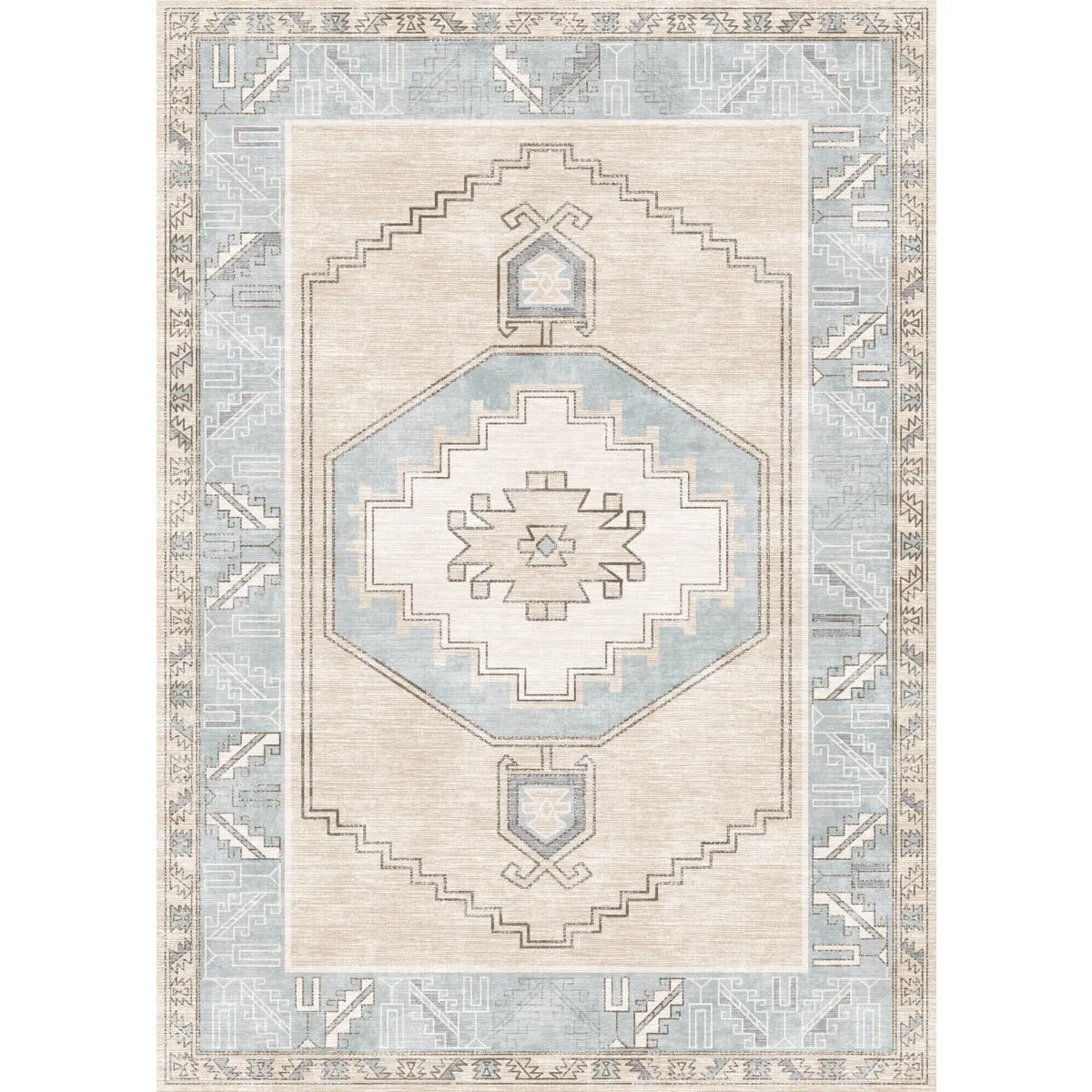 Barbara Light Blue Beige Rug - Second Love