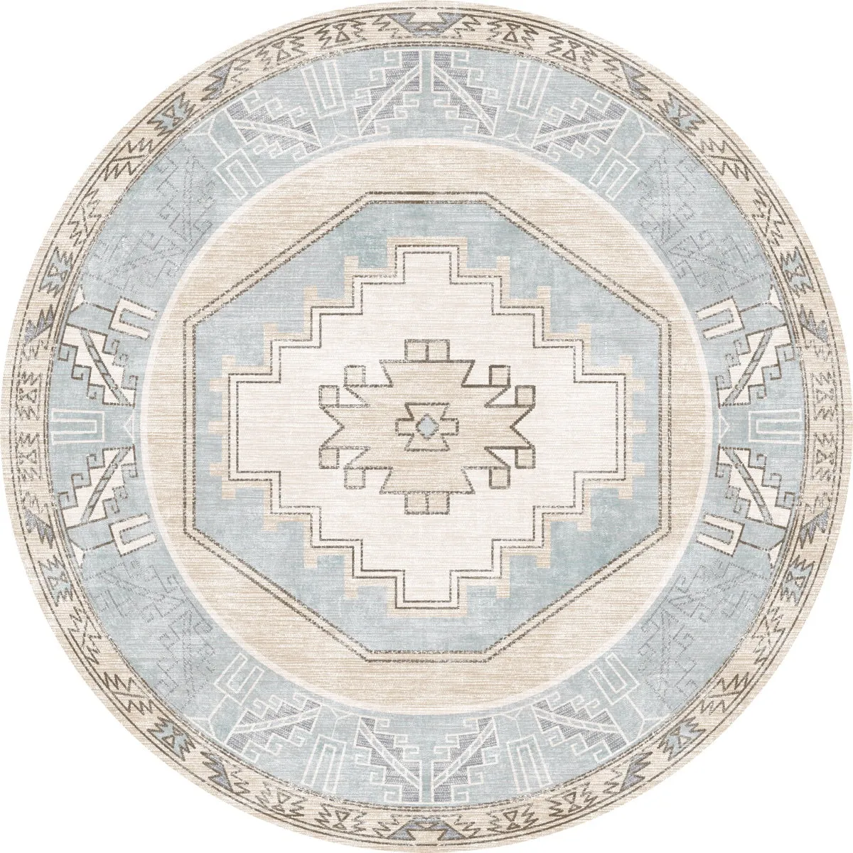 Barbara Light Blue Beige Rug - Second Love