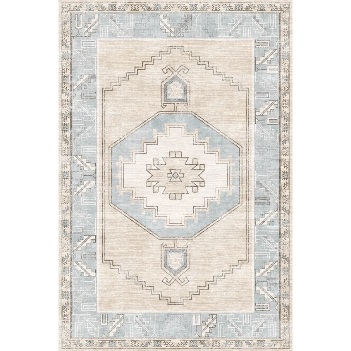 Barbara Light Blue Beige Rug - Second Love