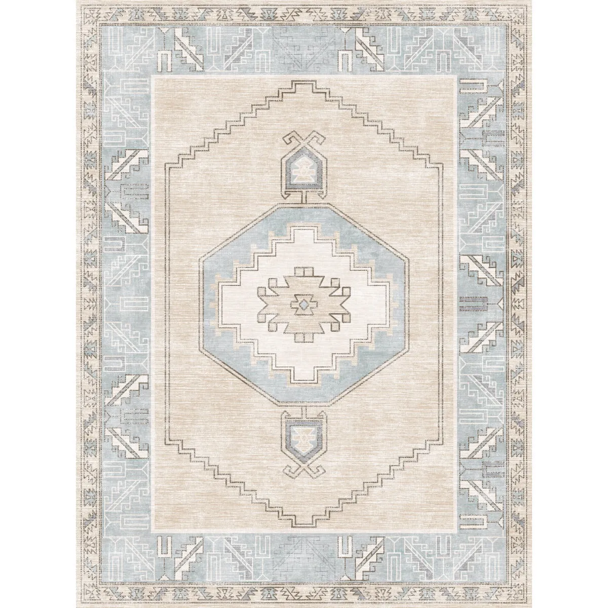 Barbara Light Blue Beige Rug - Second Love