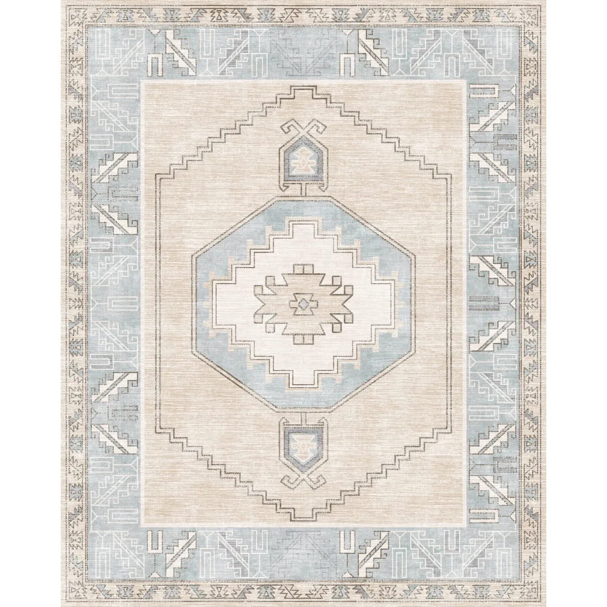 Barbara Light Blue Beige Rug - Second Love