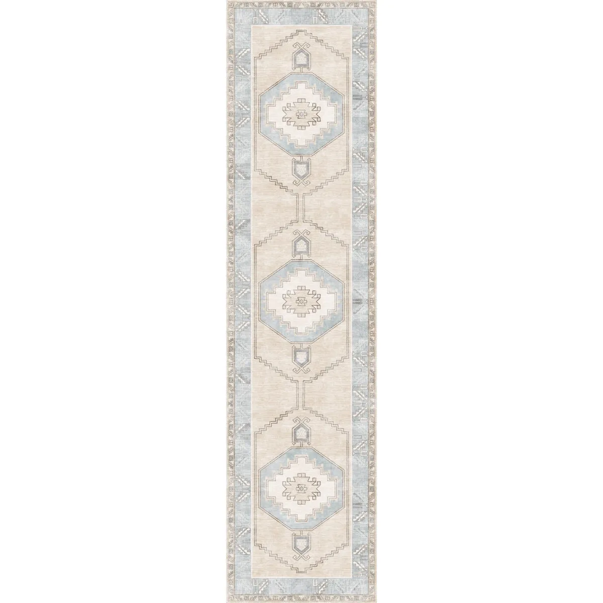 Barbara Light Blue Beige Rug