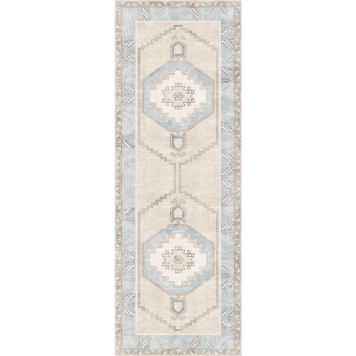 Barbara Light Blue Beige Rug