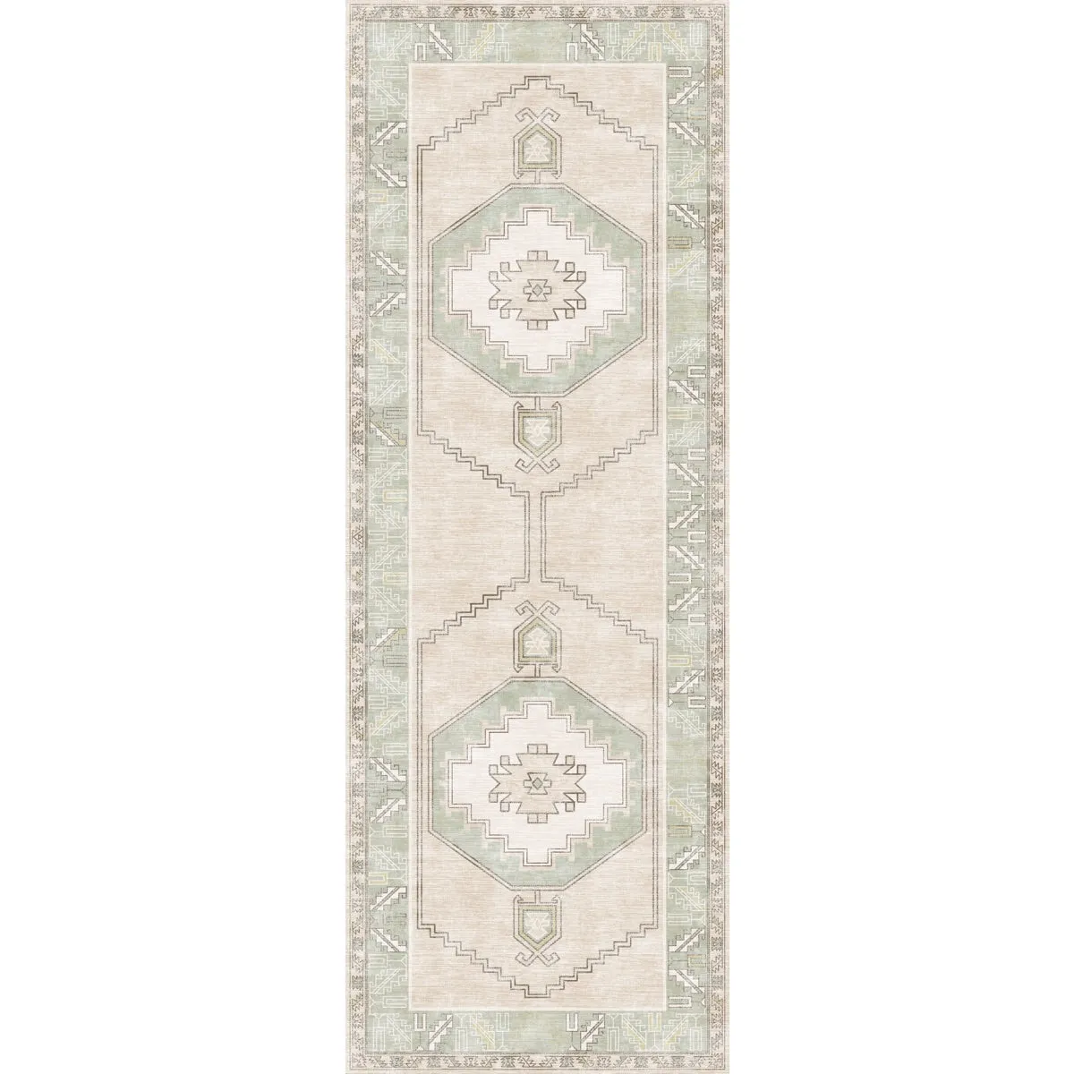 Barbara Light Green Beige Rug - Second Love