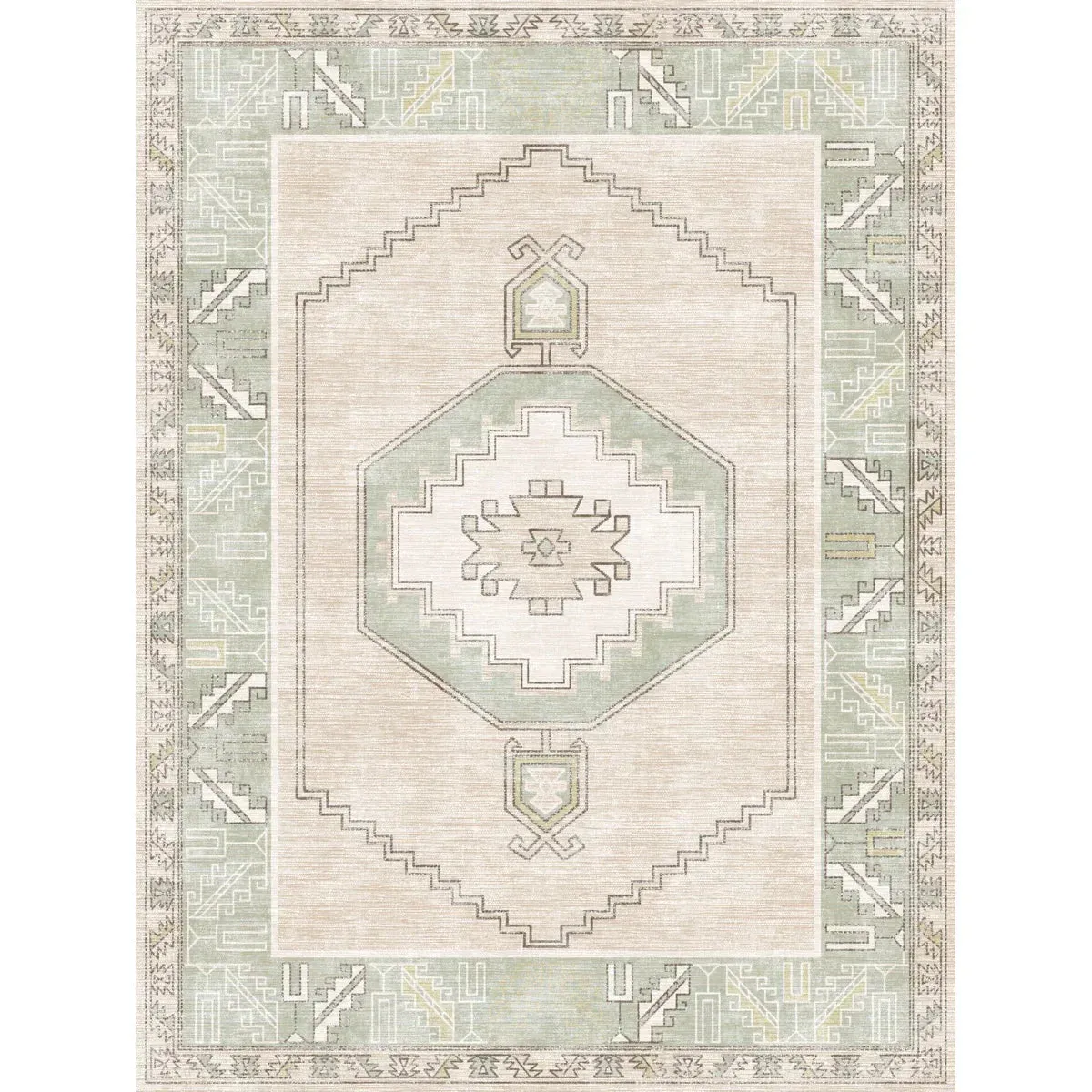 Barbara Light Green Beige Rug - Second Love