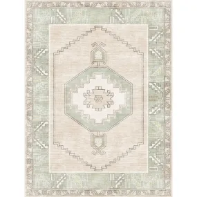 Barbara Light Green Beige Rug - Second Love