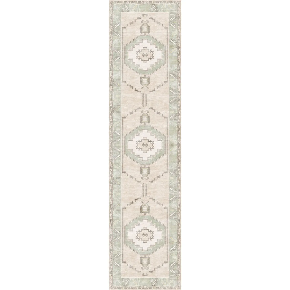 Barbara Light Green Beige Rug - Second Love