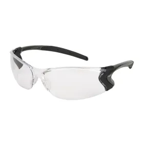 BD110P MCR Safety BD1 Series Safety Glasses, Clear Lens, Nylon Gun Metal Temple