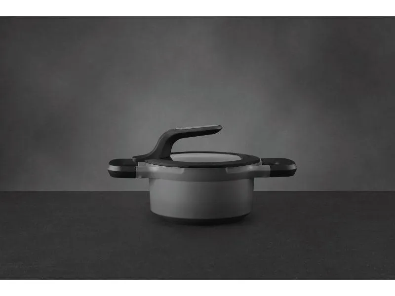 BergHOFF GEM 6.25" Non-stick Covered Stockpot 1.6Qt., Grey