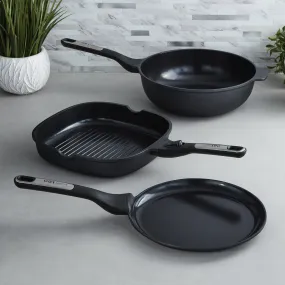 BergHOFF Leo Phantom 3pc Nonstick Ceramic Specialty Cookware Set, Recycled