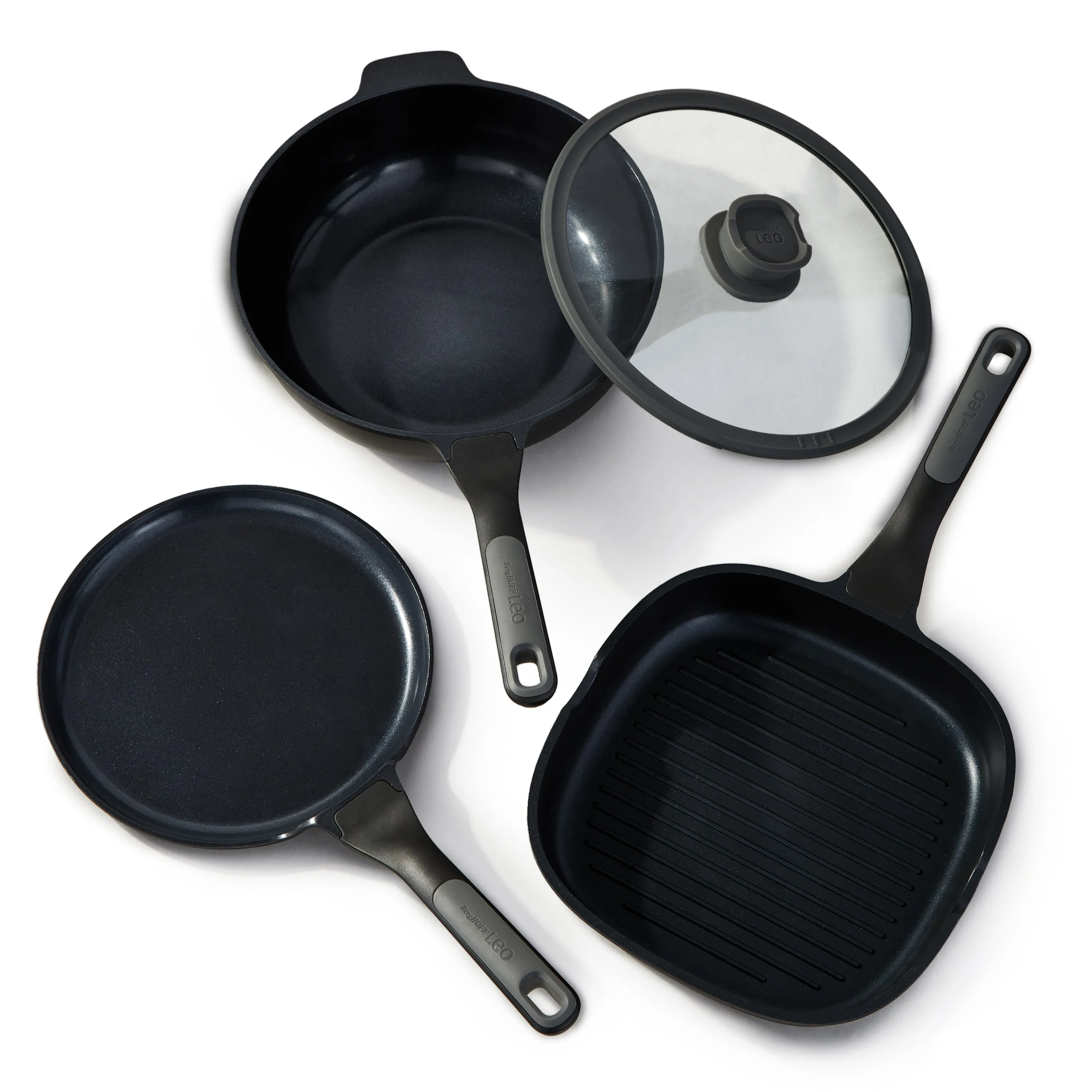 BergHOFF Leo Stone  4Pc Nonstick Ceramic Cookware Set