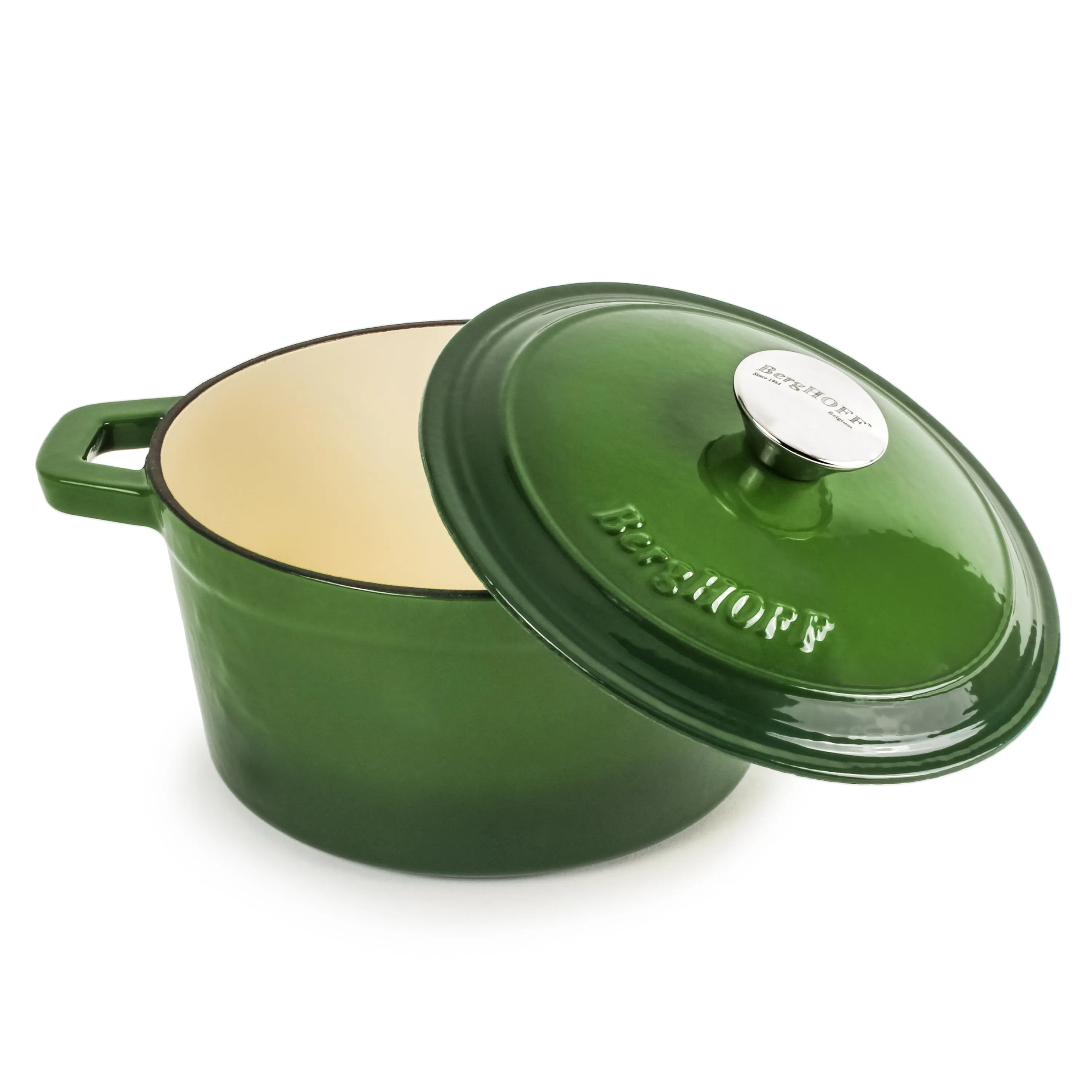 BergHOFF Neo 4pc Cast Iron Cookware Set, 3qt. & 7qt., Green