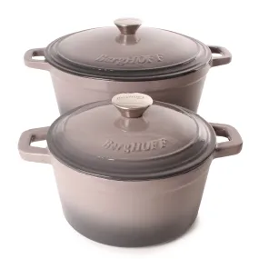 BergHOFF Neo 4pc Cast Iron Cookware Set, 3qt. & 7qt., Oyster