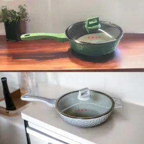 BHN Gorgeous Designer Green Frypan / Wok with Lid