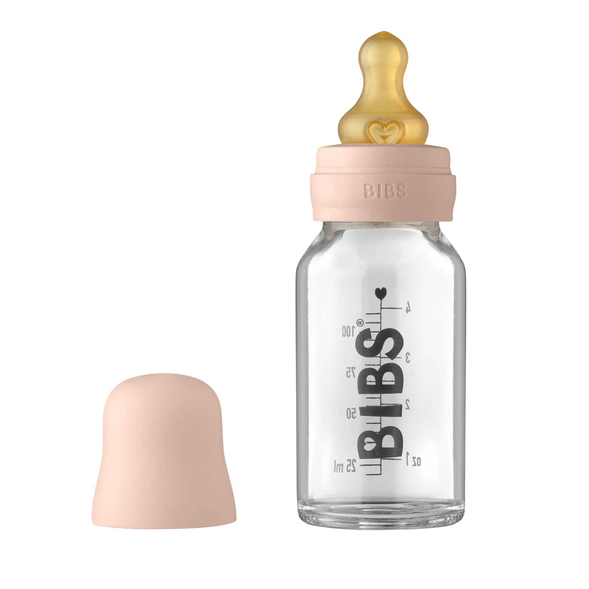 Bibs Glass Bottle Set 110ml - Blush